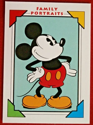 Disney COLLECTOR CARDS - Card #100 - FAMILY PORTRAITS / MICKEY'S BIO, IMPEL 1991 - Image 1 of 2
