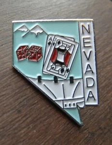 NEVADA STATE MAP LAPEL PIN BADGE 3/4 x 7/8 INCH - Picture 1 of 2