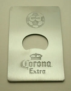 Corona Extra Light Beer Soccer Advertising Promo Metal Bottle Opener New - Picture 1 of 3