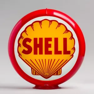 Shell 13.5" Gas Pump Globe w/ Red Plastic Body (G175) - Picture 1 of 1
