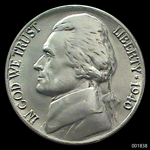 1940-P Jefferson Nickel (Brilliant & Uncirculated) Near Full Steps Cover