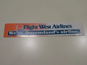 Flight West Airlines Australia Airline Aufkleber = - Bild 1 von 1