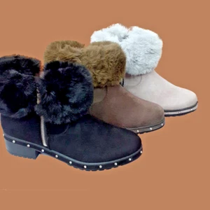 Mujeres Damas Tachonado Tacón Bajo Bloque Chelsea Piel Forrada Botines Zapatos Reino Unido - Imagen 1 de 22