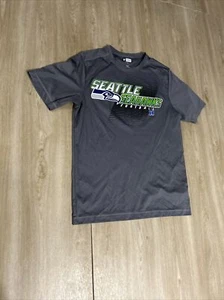 NFL Team Apparel Seattle Seahawks Football Gray T-Shirt Men’s Size L - Picture 1 of 4