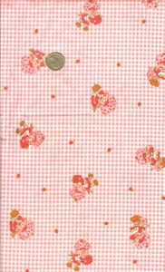 VINTAGE! STRAWBERRY SHORTCAKE/PINK WHITE CHECKS - 1980 - BTFQ - 18"X22" - Picture 1 of 1