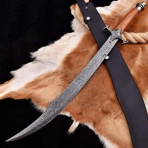 Custom Handmade J2 Steel Tactical Scimitar Sword Hunting Sword Camping Sword. 82 - Picture 1 of 5