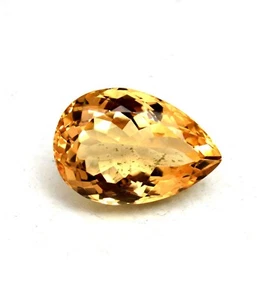 Gemma sfusa taglio pera citrino giallo dorato naturale 20,00 ct Brasile - Foto 1 di 5