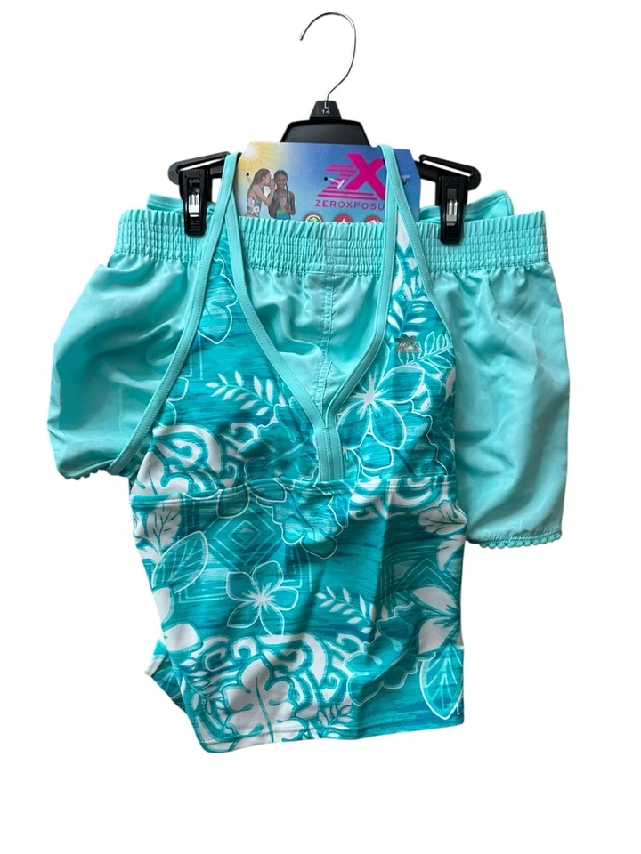 ZEROXPOSUR Youth Girls Swim Set 3 piece - Size Large 14 - NEW - Image 1 of 1