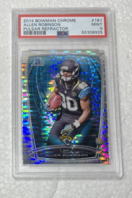 2014 Allen Robinson Bowman Chrome Pulsar Refractor RC PSA Mint 9 - 033/271 Pop 3 - Image 1 of 2