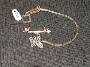 ✨Sara Blaine FLOWER BRACELET Chain Link Pink Stone  * 925 Sterling Silver - Picture 1 of 2