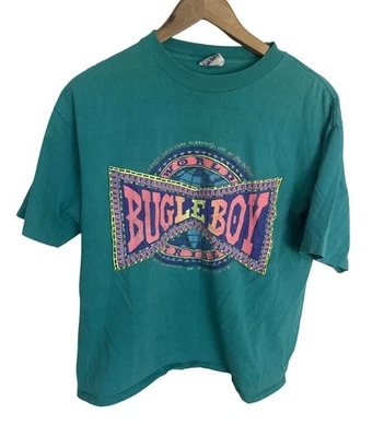 Vintage 90’s Bugle Boy Men’s Neon Single Stitch Surf Grunge T Shirt Size Medium - Image 1 of 4