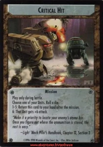Critical Hit [Commander's Edition] ENG Battletech TCG - Foto 1 di 2