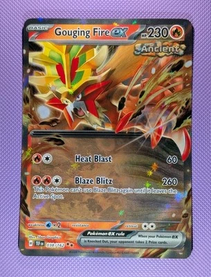 Gouging Fire ex 038/162 Sv05: Temporal Forces Holo Pokemon TCG (NM) - Image 1 of 2