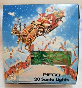 Vintage boxed Pifco 20 Santa Christmas lights Model 1316 not PAT tested no plug - Picture 1 of 9