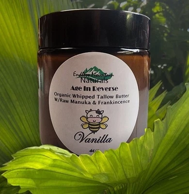 4oz Whipped Tallow Manuka Honey Balm Organic Grass Fed Face Body Anti Aging - Image 1 of 4