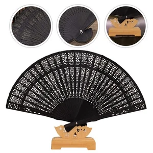Retro Handheld Decorative Vintage Antique Chinese Style Fan Hollow Out Fan Base - Picture 1 of 12