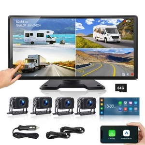 4 Channel Semi Truck Camera System with Apple Carplay & Andriod Auto,10.36 "I... - Picture 1 of 9