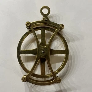 2 Fancy Brass Pulleys for Seth Thomas Regulator Wall Clocks (636) - Picture 1 of 11