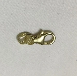 Fibbia Pesce Oro Giallo 14k Forma Aragosta Pesce 8mm Made In Italy - Foto 1 di 3