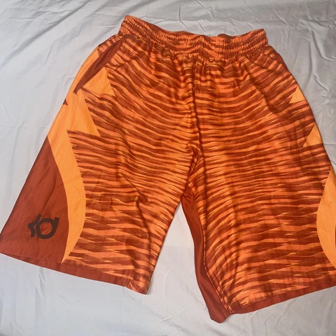 Nike Dri-Fit Kevin Durant KD OKC Thunder Lightning Basketball Shorts Mens Large Cover