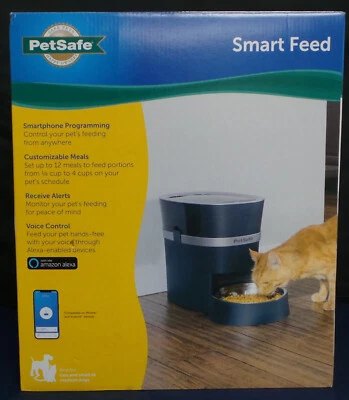 PetSafe Smart Feed Automatic Pet Feeder Smartphone for Cat Dogs Black BRAND NEW - Image 1 of 4