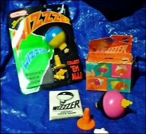 Vintage Wizzer Spinning Toy Top From 1969 #4100 - Pink and Black + 1996 Duncan