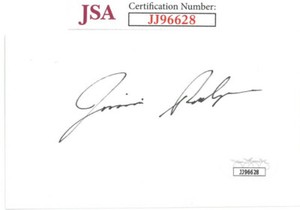 Jimmie Rodgers signed 3x5 Index Card- JSA #JJ96628 (Country/Folk Singer)