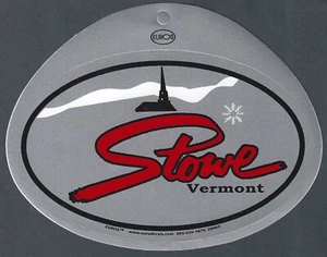 STOWE VERMONT EURO OVAL SKI SNOWBOARD BERGGEBIET RESORT AUFKLEBER DECAL - Bild 1 von 1