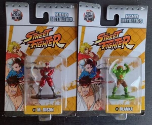 Juego de 2017 Nano Metalfigs Street Fighter "M. Bison" y "Blanka", 2 figuras - Imagen 1 de 3