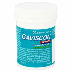 Gaviscon Advance Chewable Heartburn Relief Indigestion Tablets 60 Tablets - Picture 1 of 5
