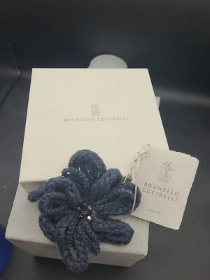 Nuevo prendedor flor cachemir Brunello Cucinelli con caja y etiquetas originales Foto 1 de 4