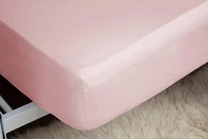 400 Thread Count Egyptian Cotton Fitted Sheet in Blush Pink All Sizes - Picture 1 of 1
