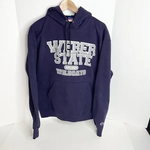 Weber State Wildcats Hoodie Sweatshirt, Large, Champion, Purple, Long Sleeve - Picture 1 of 13