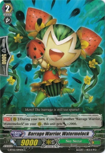 4 x Barrage Warrior, Watermelock - G-BT02/094EN - C Near Mint / Mint, English - Image 1 of 1