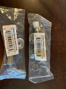 JUMBO SPRING DOOR STOP Lot x2pks silver/nickel color US15 Delaney #402518 - Picture 1 of 3