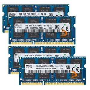 SK Hynix 32 GB DDR3 RAM 4x 8 GB DDR3L PC3L-12800 1600MHz SODIMM Laptop Memory - Picture 1 of 14