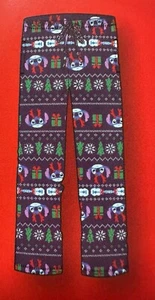 Disney Stitch Adult Christmas Pants New Fuzzy Fleece Pajamas With Pockets Small - Picture 1 of 4