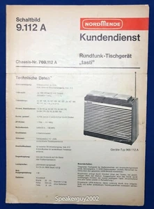 NordMende Service Information Manual / Tasti 9.112A / Deutsch - Bild 1 von 1