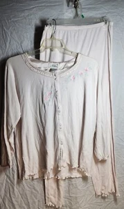 Women's Aria Pale Pink Pajama Set, Size Medium - Picture 1 of 3