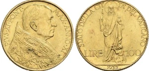 ITALY. Papal Coinage. Pius XI, 1922-1939. 100 Lire 1932 Only 5073 Exemple made - Picture 1 of 3