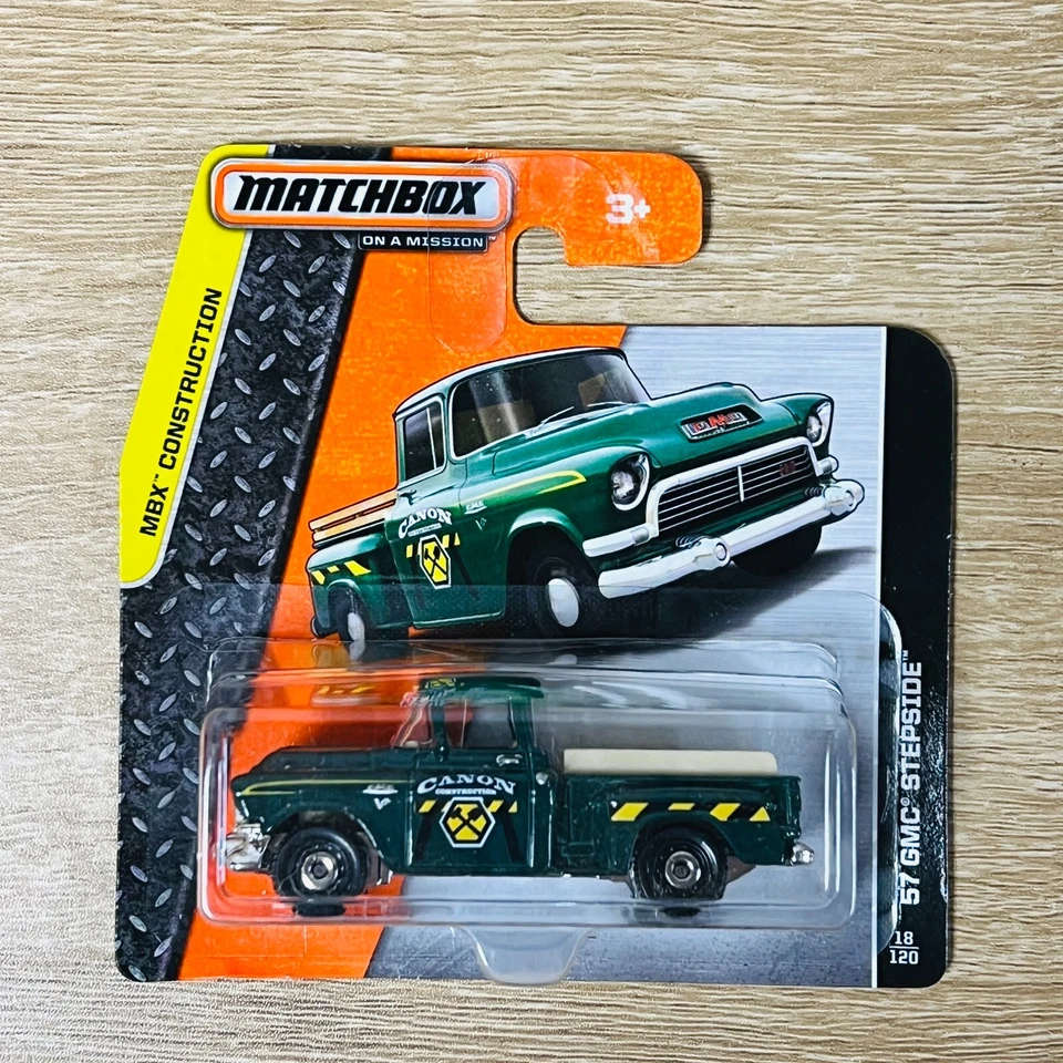 1957 57 GMC Stepside Pickup Truck MB786 2014 Construction Green Canon Short Card - Image 1 of 1