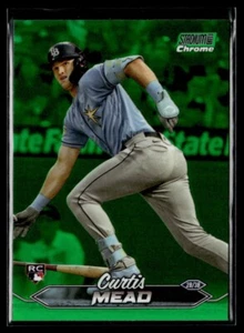 2024 TOPPS STADIUM CLUB CHROME GREEN REFRACTOR CURTIS MEAD RC TAMPA BAY RAYS - Picture 1 of 2