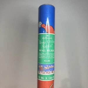 Vintage Hallmark Christmas Here Comes Santa Wall Mural SEALED 15X 144 Inches - Picture 1 of 8