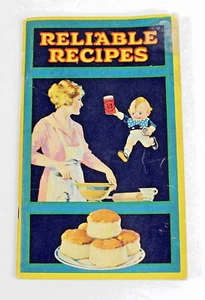 1920s CALUMET BAKING POWDER Reliable Recipes Booklet Color Illustration Cookbook - Picture 1 of 15