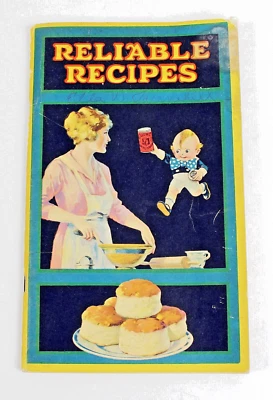 1920s CALUMET BAKING POWDER Reliable Recipes Booklet Color Illustration Cookbook - Image 1 of 4