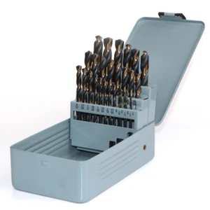 Juego de brocas Drillforce 29 piezas HSS negro dorado multi-bits metal herramientas para carpintería - Imagen 1 de 12