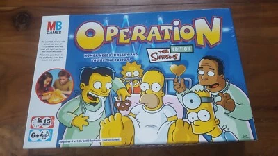 The Simpson's Edition Operation Game.  MB Games. Tested and Working - Image 1 of 4