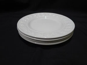Wedgwood Festivity Salad Plates - Set of 4 White Embossed Floral - Picture 1 of 4