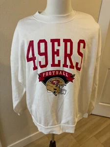 Gameday Couture San Francisco 49ers Football Sweatshirt Women's Large White NWT - Picture 1 of 9