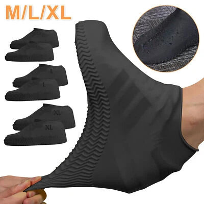 Anti-slip Silicone Rain Shoe Covers Reusable Waterproof Shoes Cover Protector - Image 1 of 4